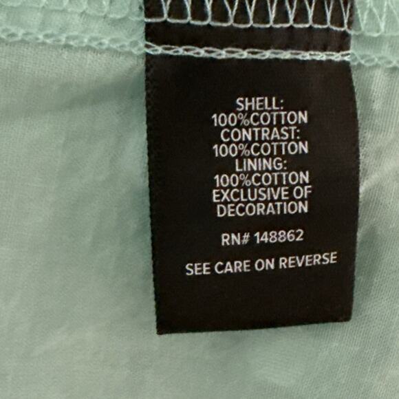 Torrid Plus Clip Dot Mixed Eyelet Yoke Peasant Top Blue Size 1X - Picture 11 of 11